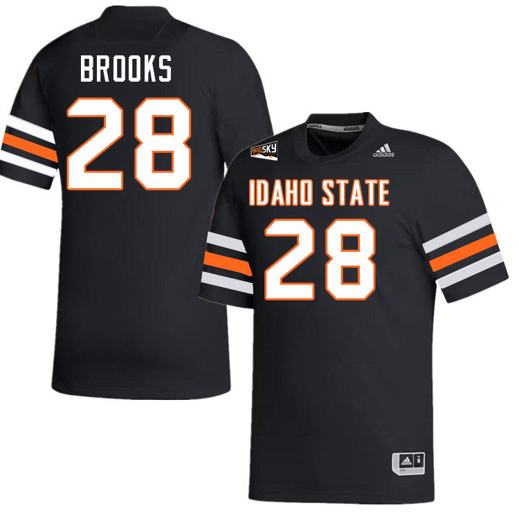 Idaho State Bengals #28 Dason Brooks College Football Jerseys,Uniforms Stitched-Black
